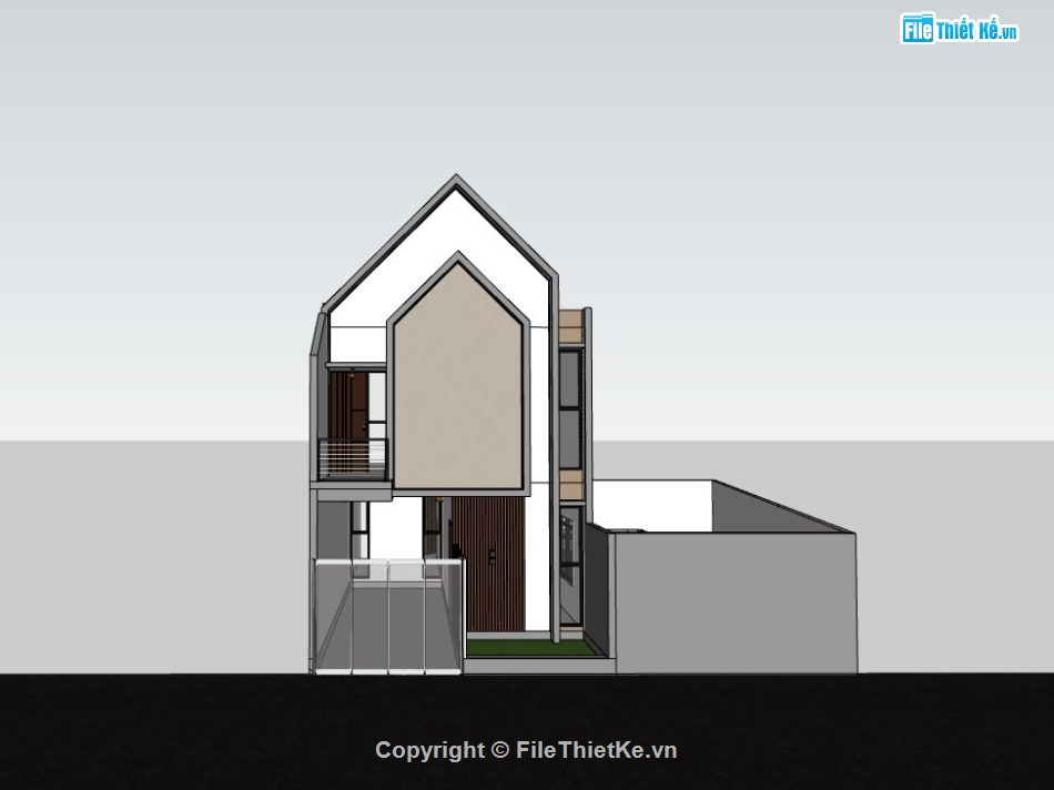 su nhà phố,sketchup nhà phố,su nhà phố 2 tầng