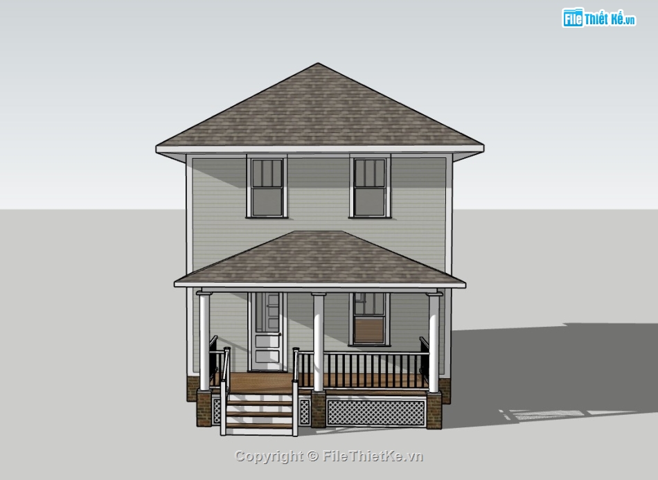 su nhà phố,sketchup nhà phố,su nhà phố 2 tầng,sketchup nhà phố 2 tầng