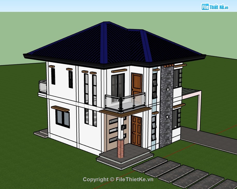nhà phố 2 tầng,su nhà phố 4 tầng,sketchup nhà phố