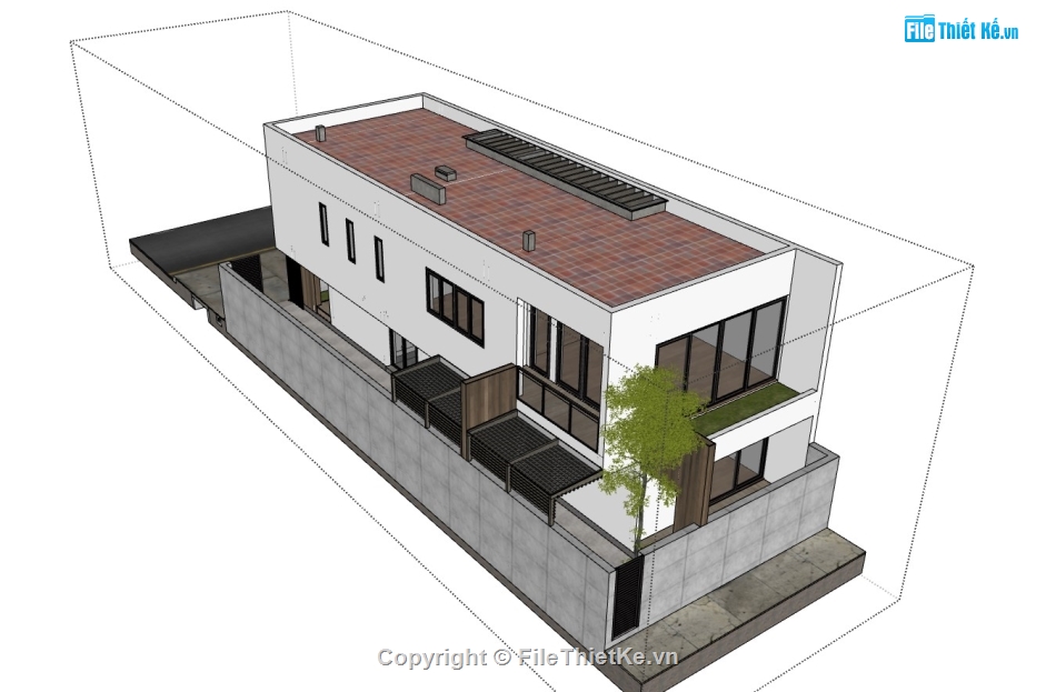 su nhà phố,sketchup nhà phố,su nhà phố 2 tầng,sketchup nhà phố 2 tầng