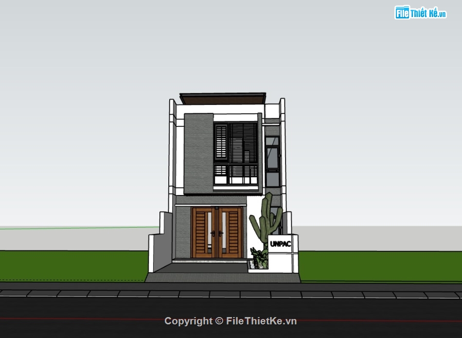 nhà phố 3 tầng,su nhà phố,sketchup nhà phố,su nhà phố 2 tầng