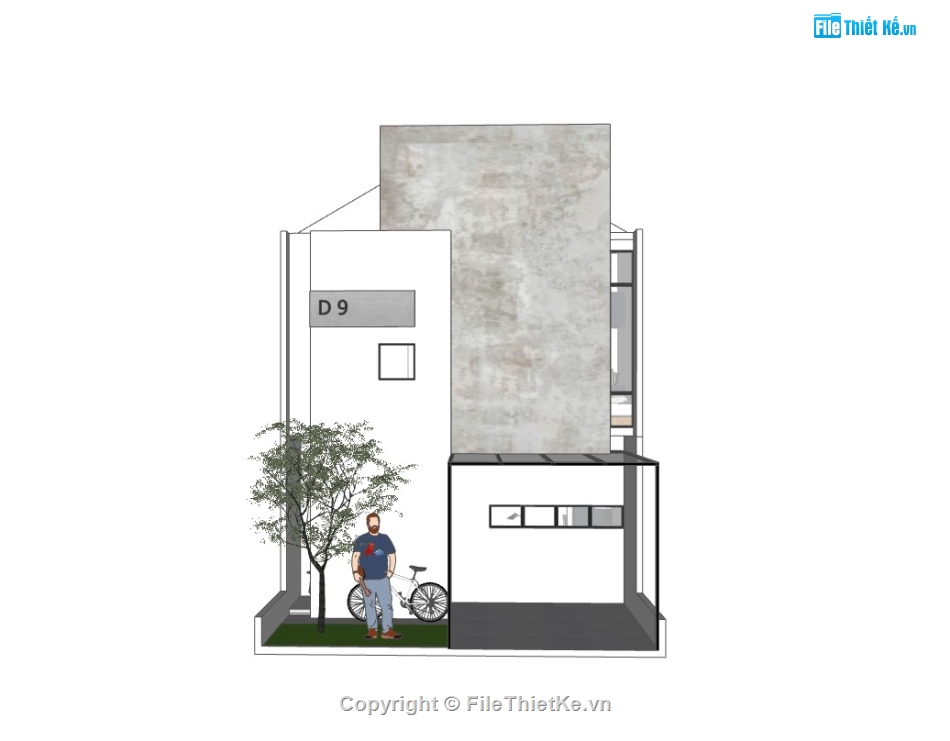 su nhà phố,sketchup nhà phố,su nhà phố 2 tầng,nhà phố 2 tầng