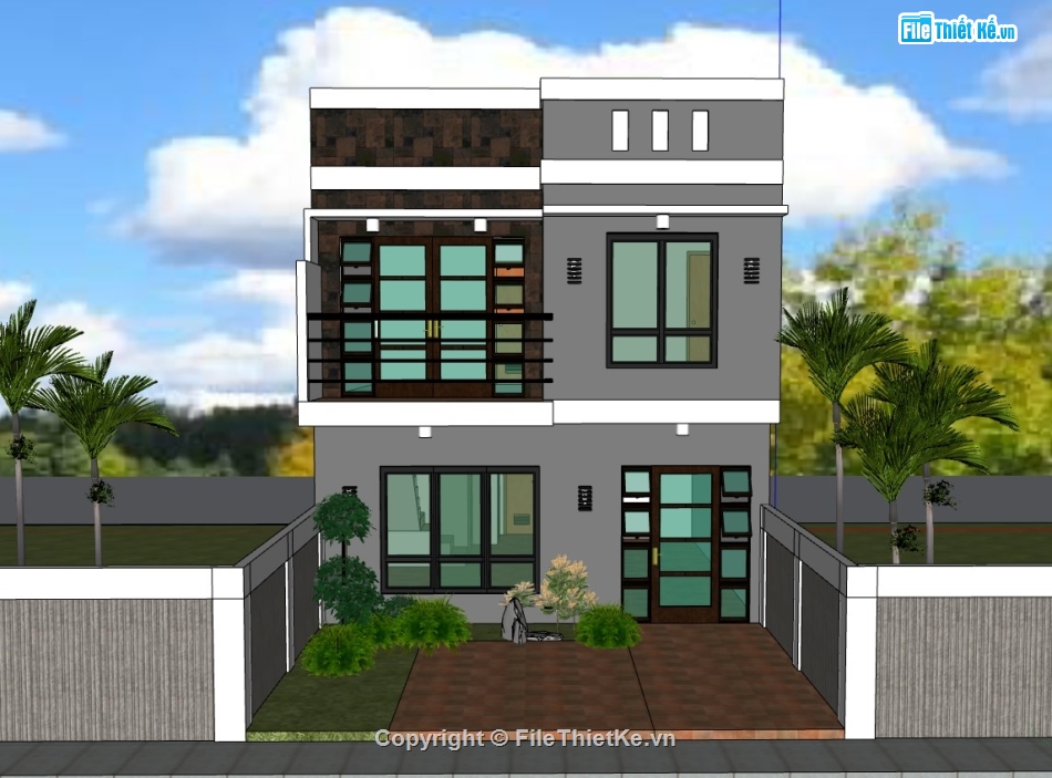 Nhà phố 2 tầng,su nhà phố,sketchup nhà phố,su nhà phố 2 tầng,sketchup nhà phố 2 tầng