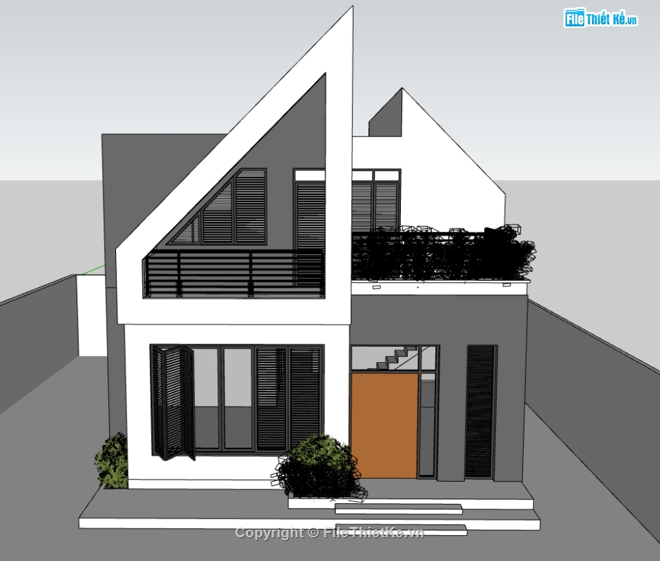 nhà phố 2 tầng,nhà phố,su nhà phố,sketchup nhà phố