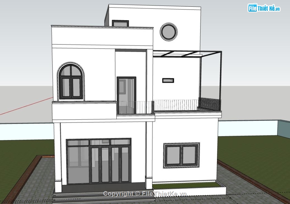 Nhà phố 2 tầng,model su nhà phố 2 tầng,file sketchup nhà phố 2 tầng,nhà phố 2 tầng file su,nhà phố 2 tầng file sketchup