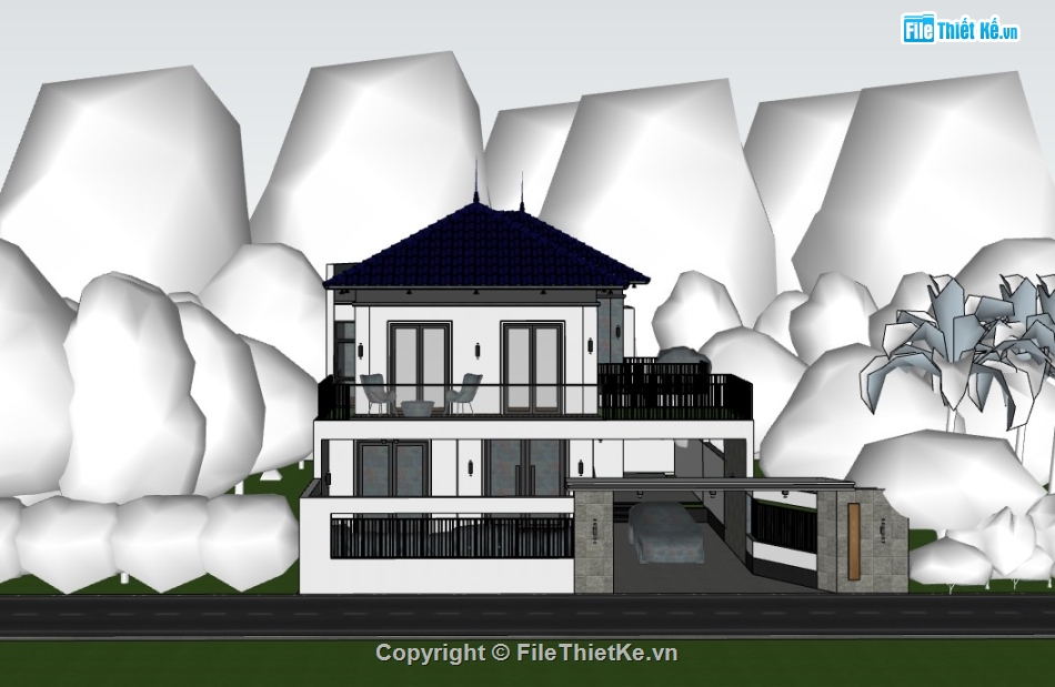 su nhà phố,sketchup nhà phố,su nhà phố 2 tầng,sketchup nhà phố 2 tầng,nhà phố 2 tầng