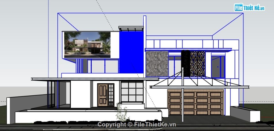 file su nhà phố 2 tầng,model su nhà phố 2 tầng,sketchup nhà phố 2 tầng,file sketchup nhà phố 2 tầng