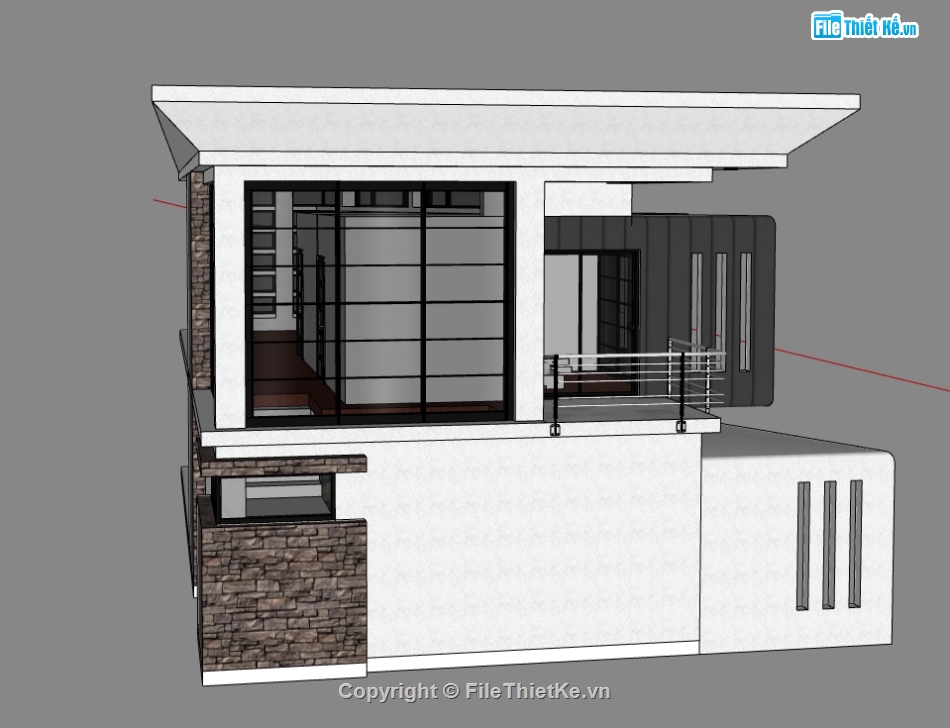 file su nhà phố 2 tầng,nhà phố 2 tầng file su,nhà phố 2 tầng,model 3d nhà phố 2 tầng