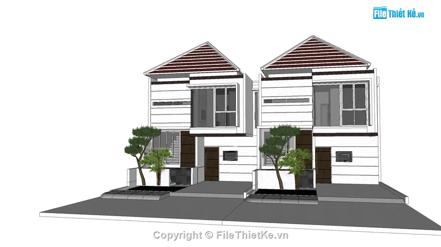 nhà phố,model nhà phố,nhà phố 2 tầng
