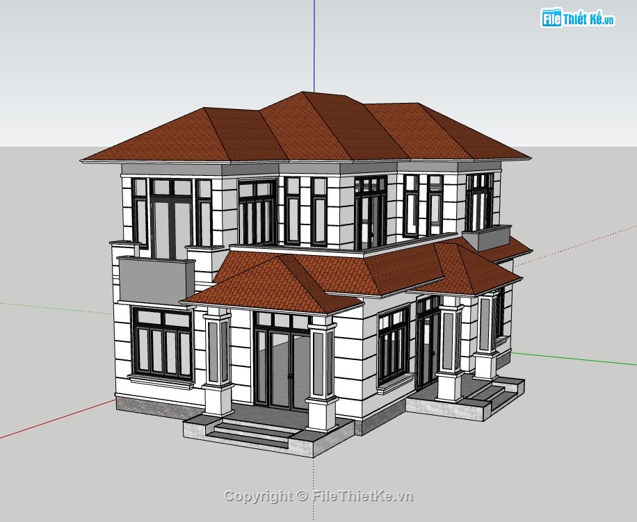 nhà phố 2 tầng mái nhật,su nhà phố,sketchup nhà phố,sketchup nhà phố 2 tầng,su nhà phố 2 tầng