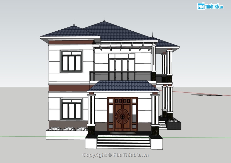 nhà phố 2 tầng,su nhà phố,sketchup nhà phố,su nhà phố 2 tầng,sketchup nhà phố 2 tầng