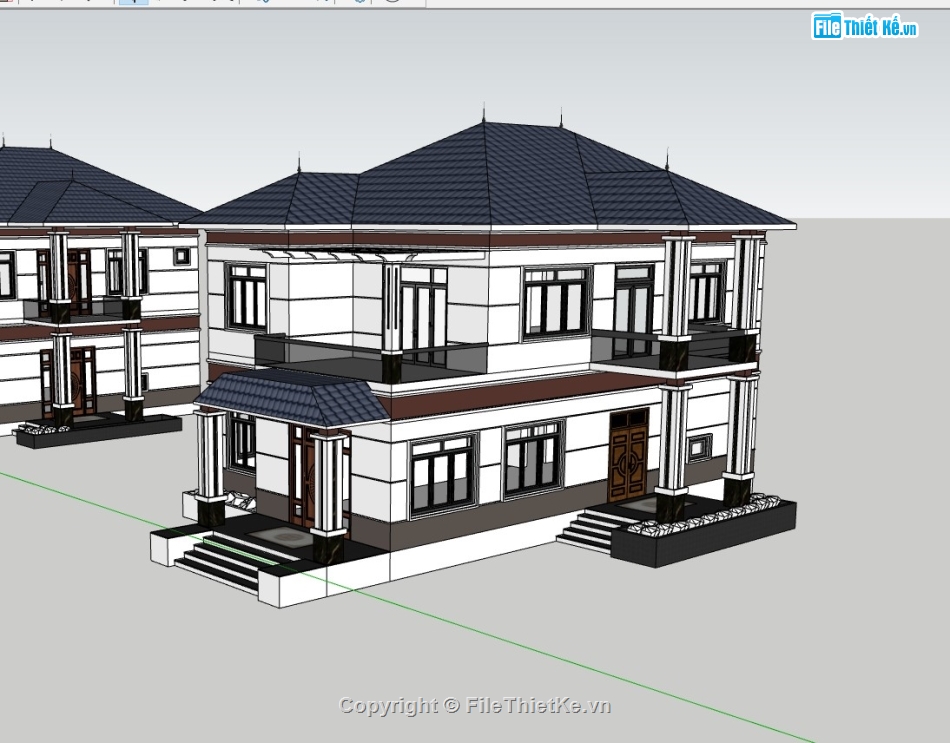 nhà phố 2 tầng,su nhà phố,sketchup nhà phố,su nhà phố 2 tầng,sketchup nhà phố 2 tầng