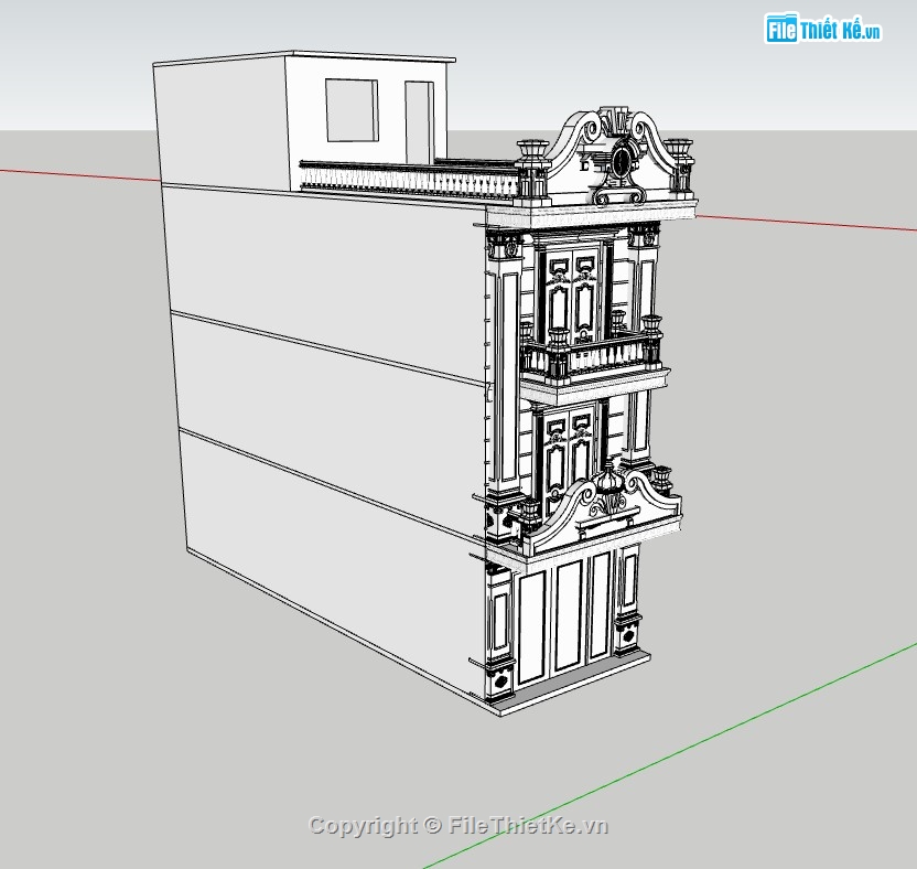 nhà phố 3 tầng,su nhà phố,sketchup nhà phố,sketchup nhà phố 3 tầng,su nhà phố 3 tầng