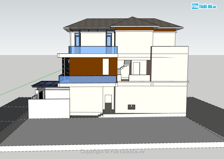 nhà phố 3 tầng,su nhà phố 3 tầng,sketchup nhà phố 3 tầng,su nhà phố