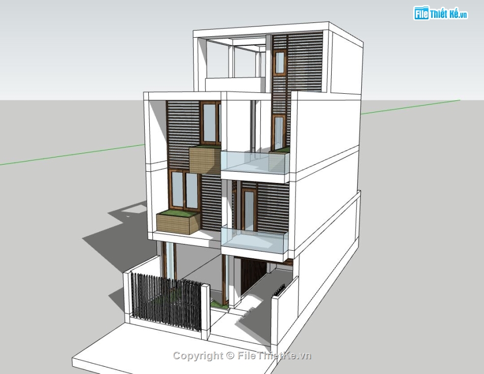 nhà phố 3 tầng,ngoại thất nhà phố 3 tầng,model su nhà phố 3 tầng,nhà phố 3 tầng đẹp