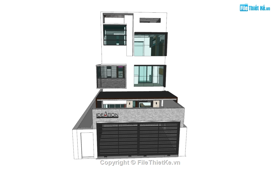 nhà phố 3 tầng,nhà phố,model nhà phố