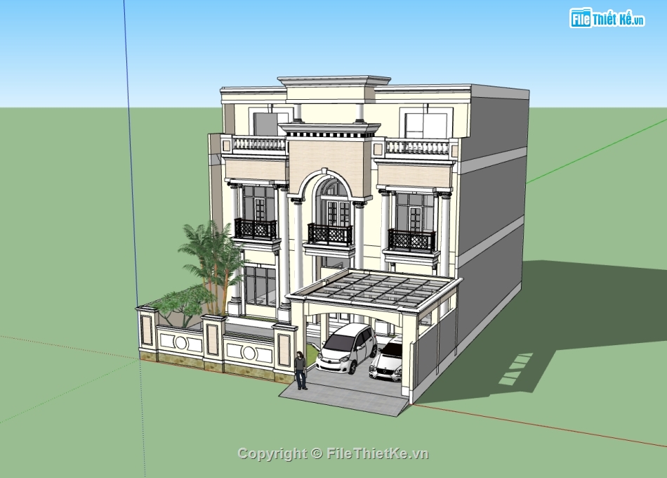 nhà phố 3 tầng,nhà phố hiện đại,su nhà phố 3 tầng,nhà phố 3 tầng sketchup