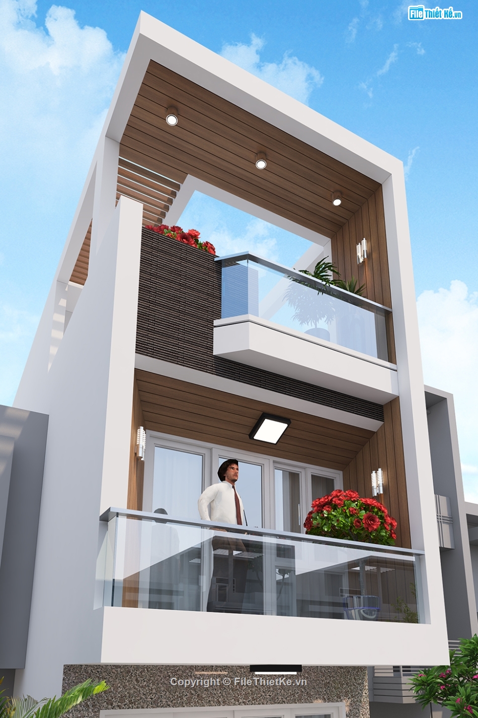 nhà phố 3 tầng,nhà 3 tầng,nhà hiện đại,nhà 3 tầng hiện đại,Model sketchup nhà hiện đại,Model sketchup nhà phố 3 tầng