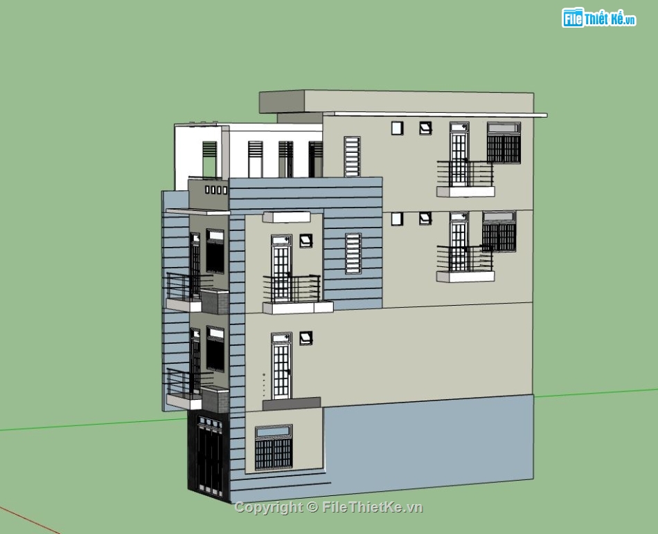 nhà 4 tầng,model su nhà phố 4 tầng,thiết kế nhà phố 4 tầng,mẫu su nhà phố hiện đại