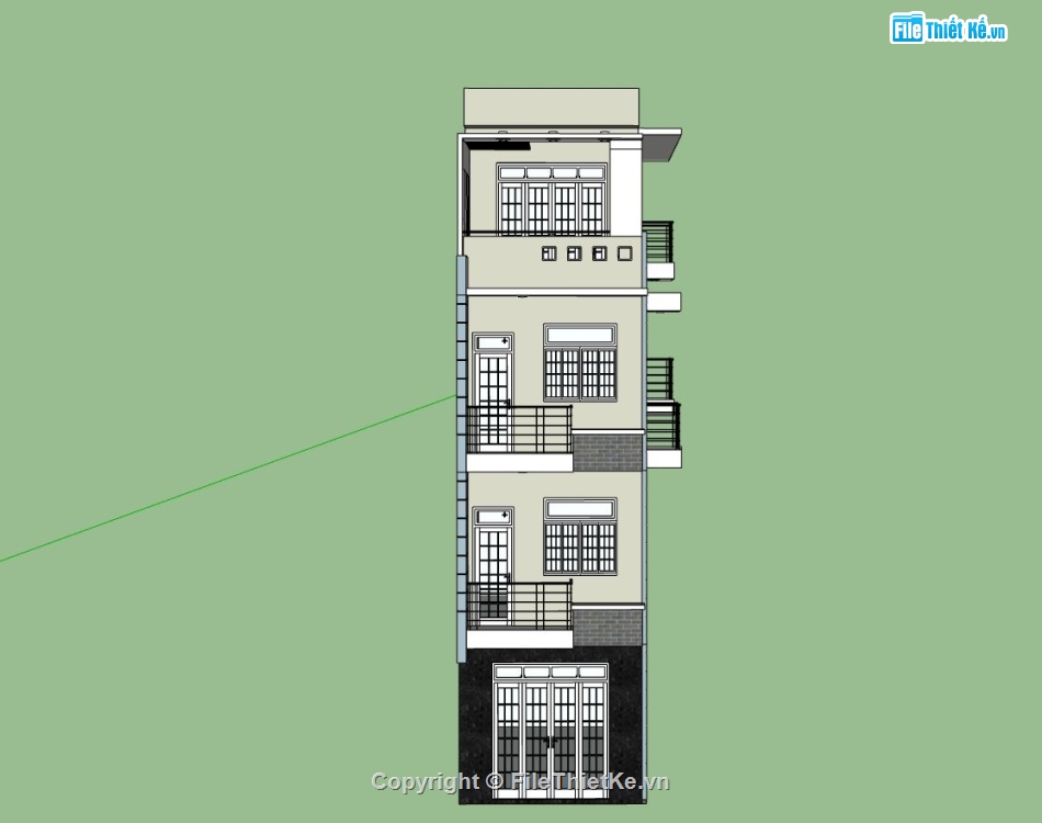 nhà 4 tầng,model su nhà phố 4 tầng,thiết kế nhà phố 4 tầng,mẫu su nhà phố hiện đại