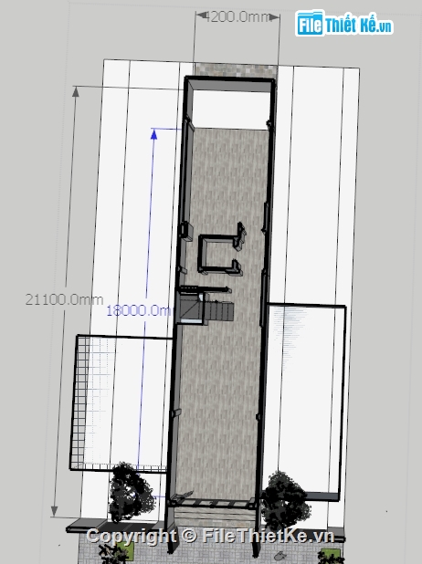 Nhà phố 4 tầng 4.2x18m,Model su nhà phố 4 tầng,File sketchup nhà phố 4 tầng,Sketchup nhà phố 4 tầng,File su nhà phố 4 tầng