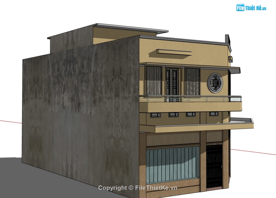 model sketchup nhà cổ hà nội,file su  nhà cổ hà nội,model nhà cổ hà nội,file 3d  nhà cổ hà nội