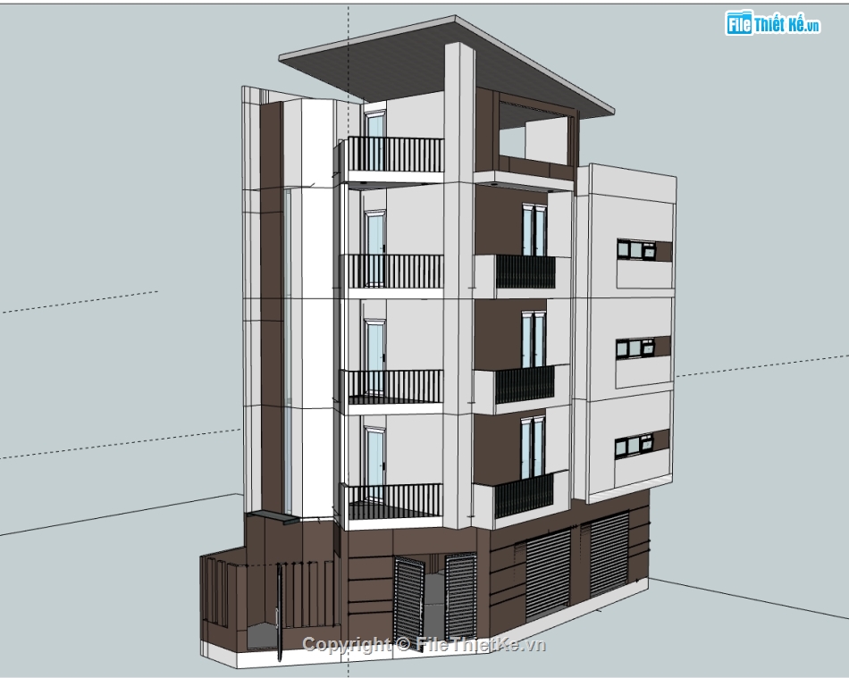 file su nhà văn phòng,file sketchup nhà văn phòng,sketchup nhà văn phòng,model sketchup nhà văn phòng