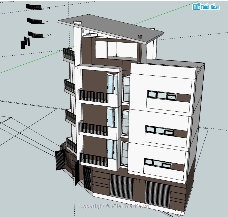 file su nhà văn phòng,file sketchup nhà văn phòng,sketchup nhà văn phòng,model sketchup nhà văn phòng