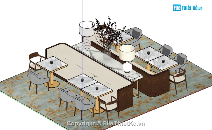 file sketchup nội thất bàn ghế quán cafe,model su  sketchup nội thất bàn ghế quán cafe,3d sketchup nội thất bàn ghế quán cafe,Model sketchup nội thất