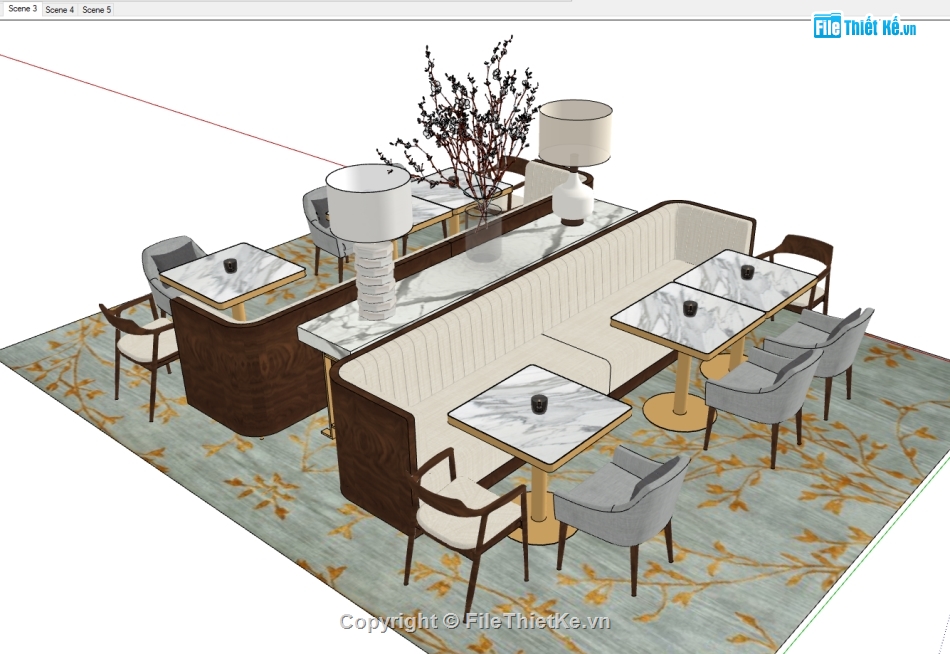 file sketchup nội thất bàn ghế quán cafe,model su  sketchup nội thất bàn ghế quán cafe,3d sketchup nội thất bàn ghế quán cafe,Model sketchup nội thất