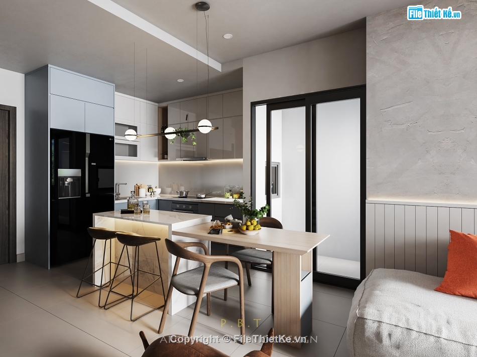 căn hộ chung cư,nội thất chung cư,Sketchup nội thất chung cư,nội thất căn hộ,su phòng khách chung cư,thiết kế phòng khách chung cư sketchup