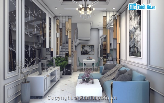 sketchup nội thất,sketchup nội thất căn hộ,nội thất căn hộ,Bếp ăn,Phòng ăn