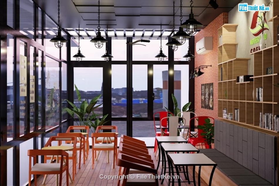 Model nội thất,Sketchup coffee,Sketchup nội thất coffee,quán cafe sketchup,mẫu quán cafe su