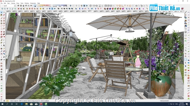 quán cafe,quán cà phê su,file sketchup quán cafe,su quán cafe