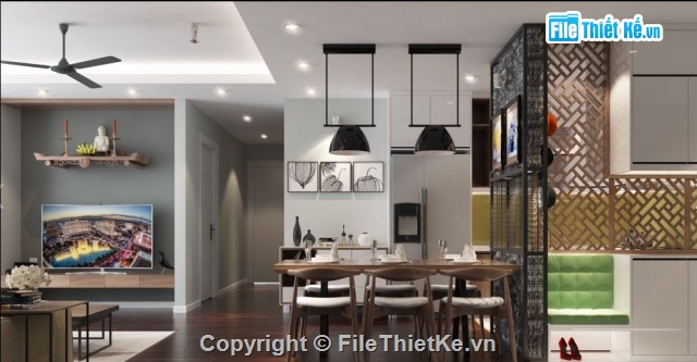 Model nội thất,File sketchup nội thất,Model sketchup phòng khách,Model SU nội thất,Bếp Su