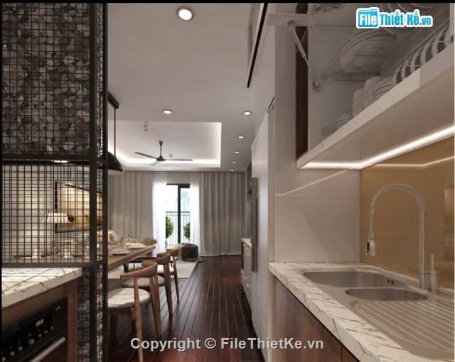 Model nội thất,File sketchup nội thất,Model sketchup phòng khách,Model SU nội thất,Bếp Su