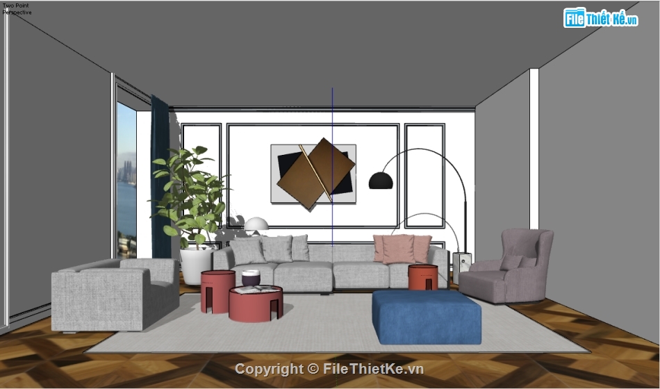 nội thất phòng khách,Model nội thất,Sketchup phòng khách,su nội thất phòng khách,model sketchup phòng khách