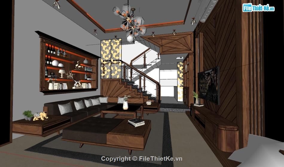 file sketchup phòng khách,Model sketchup nội thất phòng khách,Nội thất phòng khách file su,Model su nội thất phòng khách,File su nội thất phòng khách