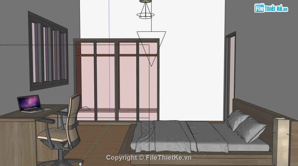 Nội thất phòng ngủ,sketchup nội thất phòng ngủ,su nội thất,su nội thất phòng ngủ