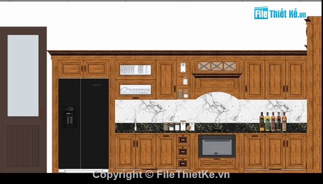 Model nội thất,Model Sketchup Tủ bếp,nội thất phòng bếp,Sketchup bếp