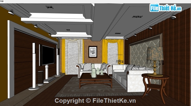 Nội thất,Sketchup nội thất,Su nội thất,Model SU nội thất,Sketchup mẫu nội thất