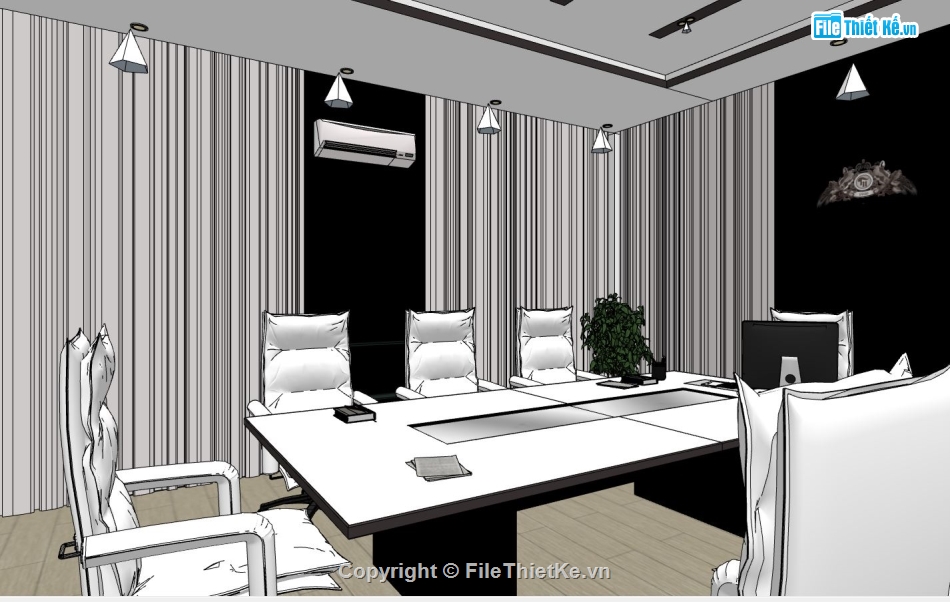 sketchup phòng họp,Model sketchup phòng họp,Model sketchup phòng thờ,phòng họp sketchup