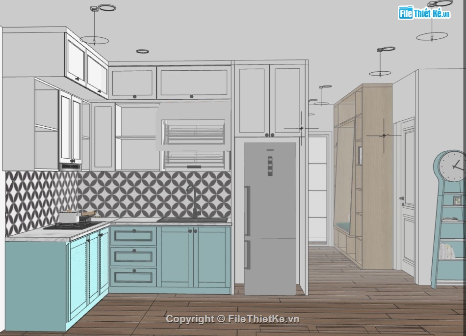 nội thất phòng khách,nội thất phòng ngủ,nội thất chung cư,Model phòng ngủ,sketchup nội thất,sketchup phòng khách