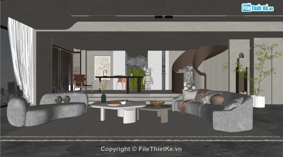 sketchup phòng khách,Model sketchup phòng khách,file sketchup phòng khách,phòng khách