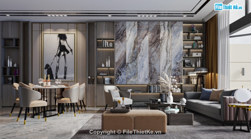 phòng khách,su phòng khách,sketchup phòng khách