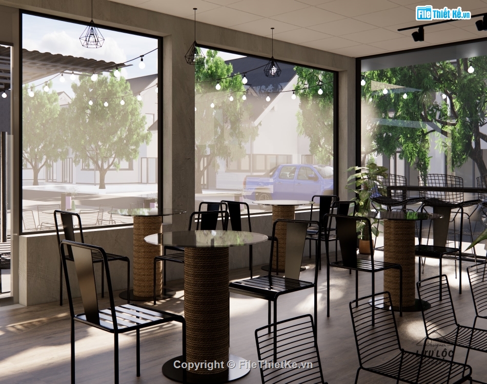 Phối cảnh Quán cafe,Model su quán cafe,Sketchup thiết kế quán cafe,Sketchup quán cafe,Su quán cafe