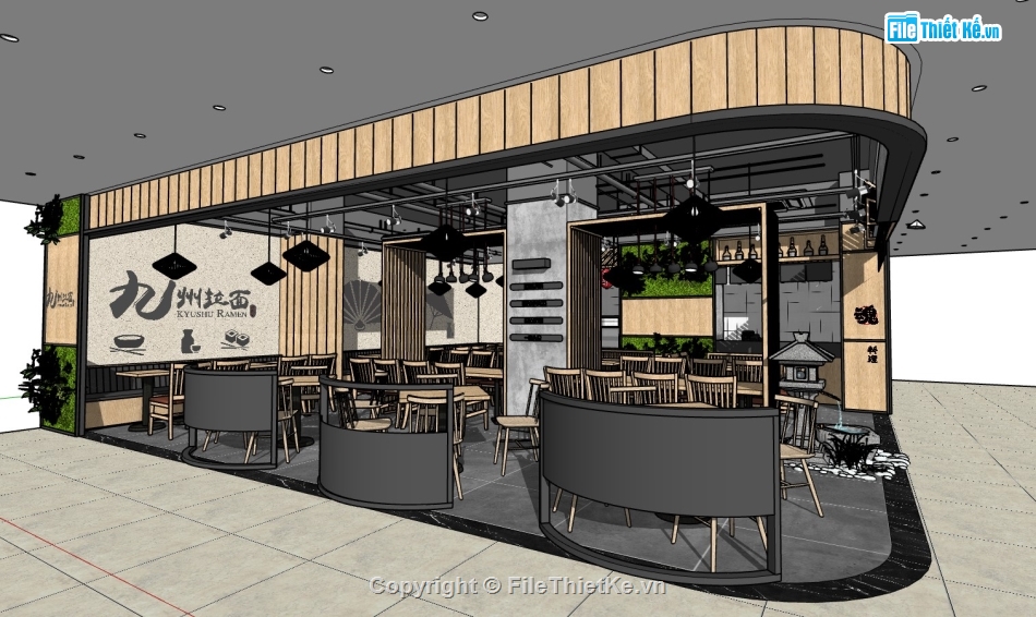 su nội thất quán cafe,sketchup quán cafe,quán cafe,su quá cafe