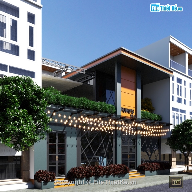 quán cafe,quán cafe 2 tầng,quán trà sữa,Model quán cafe,quá trà sữa 3d,sketchup quán cafe