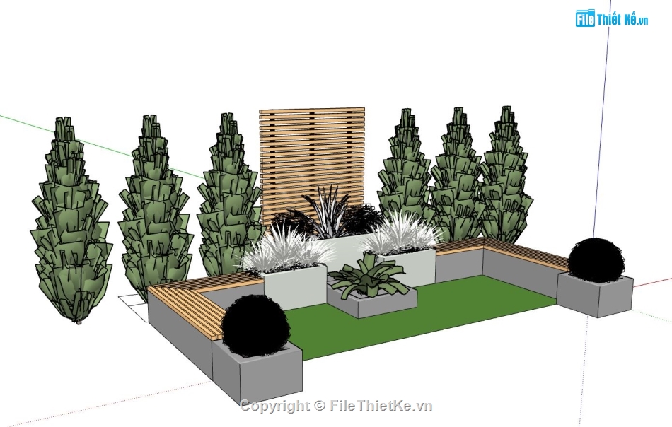 sân thượng,sketchup sân thượng,model su sân thượng,su sân thượng