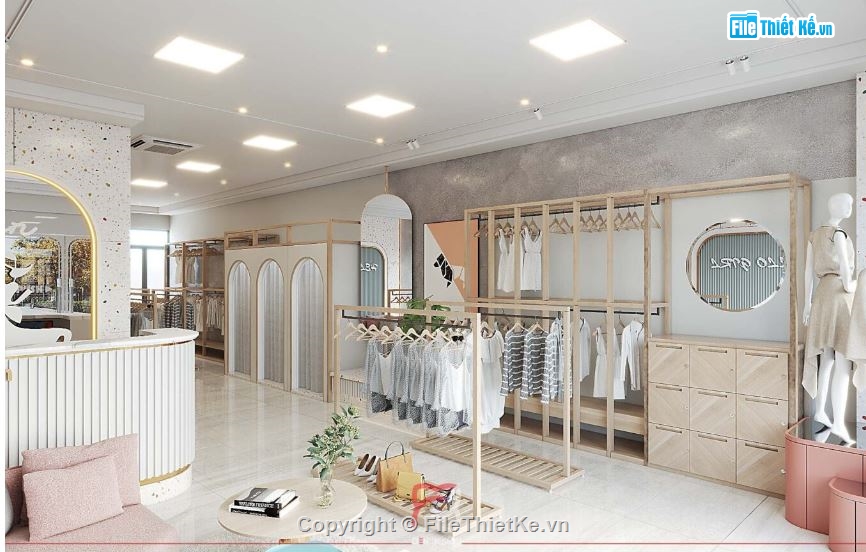 shop thời trang sketchup,file sketchup shop thời trang,shop thời trang,Model su shop thời trang